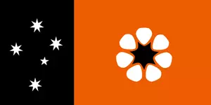 Pohjoisterritorion lippuvektorigrafiikka